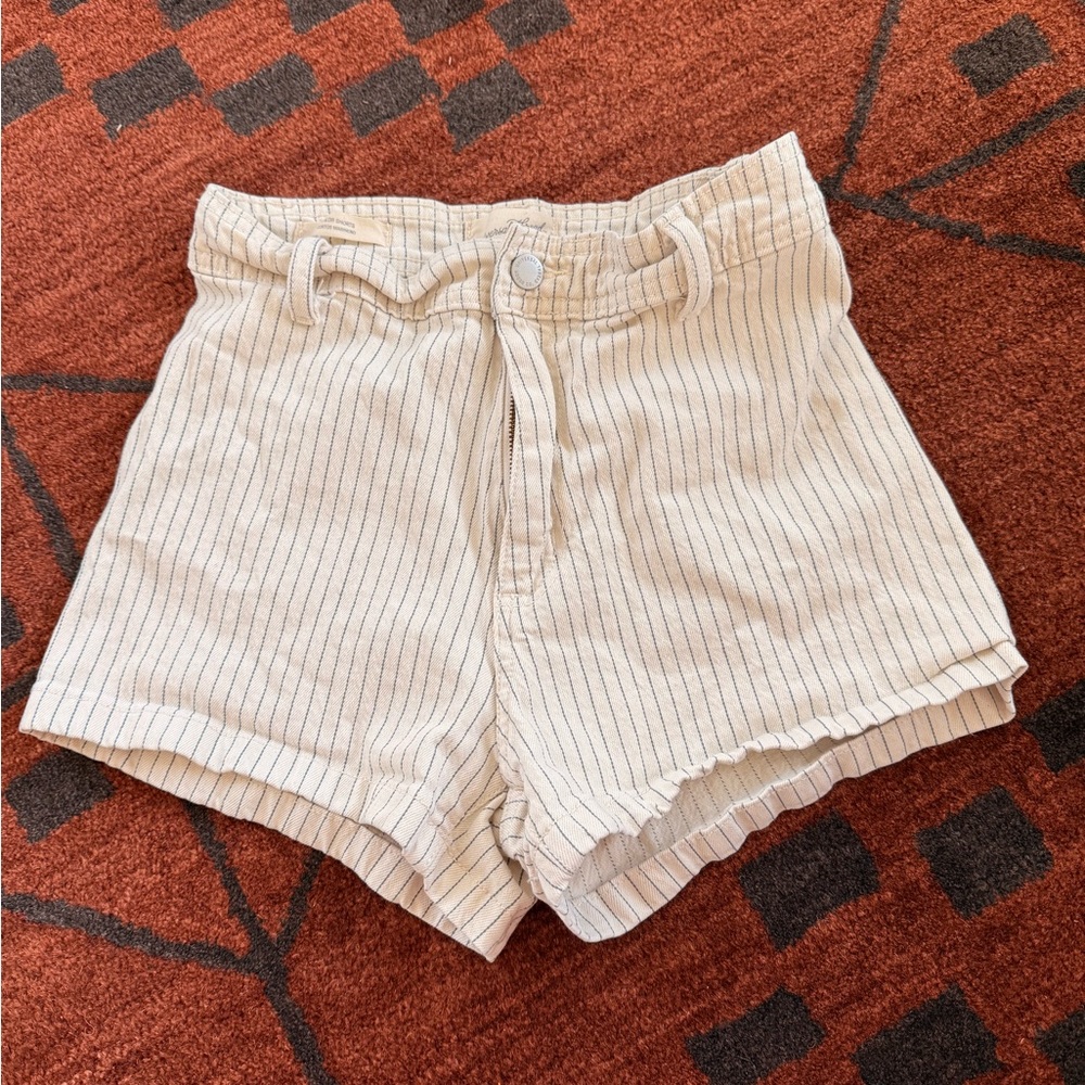 Universal Thread High Waist Striped Tan Shorts